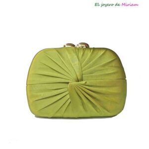 Clutch ovalado verde raso
