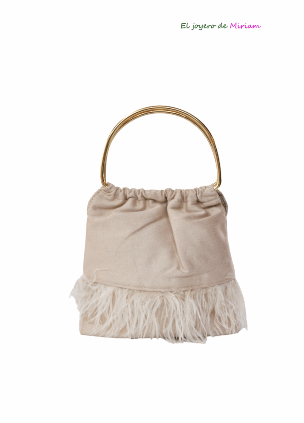 Clutch nude asa y plumas