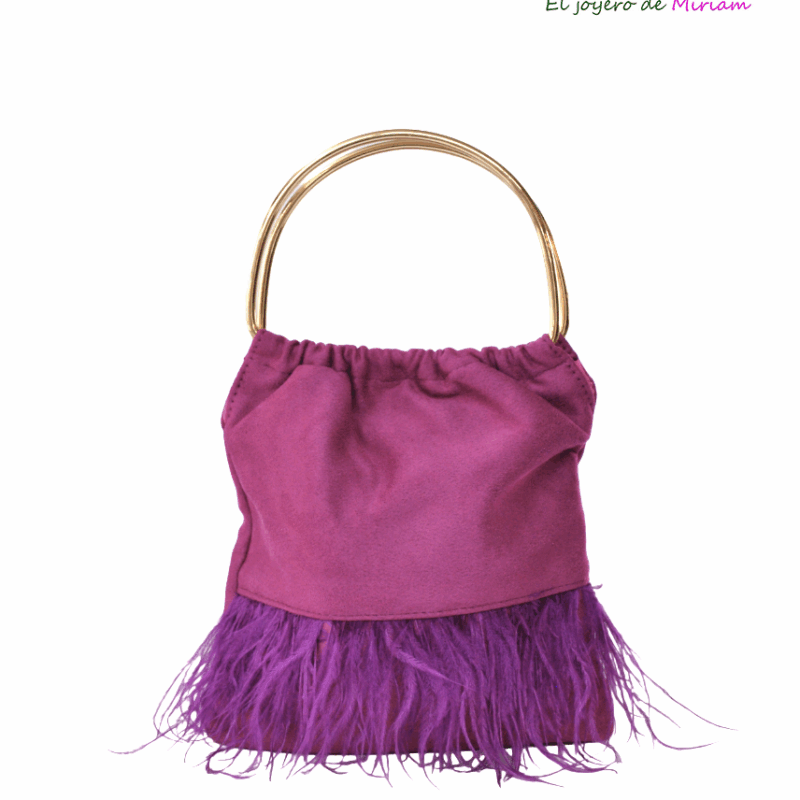 Clutch asa y plumas bugamvilla