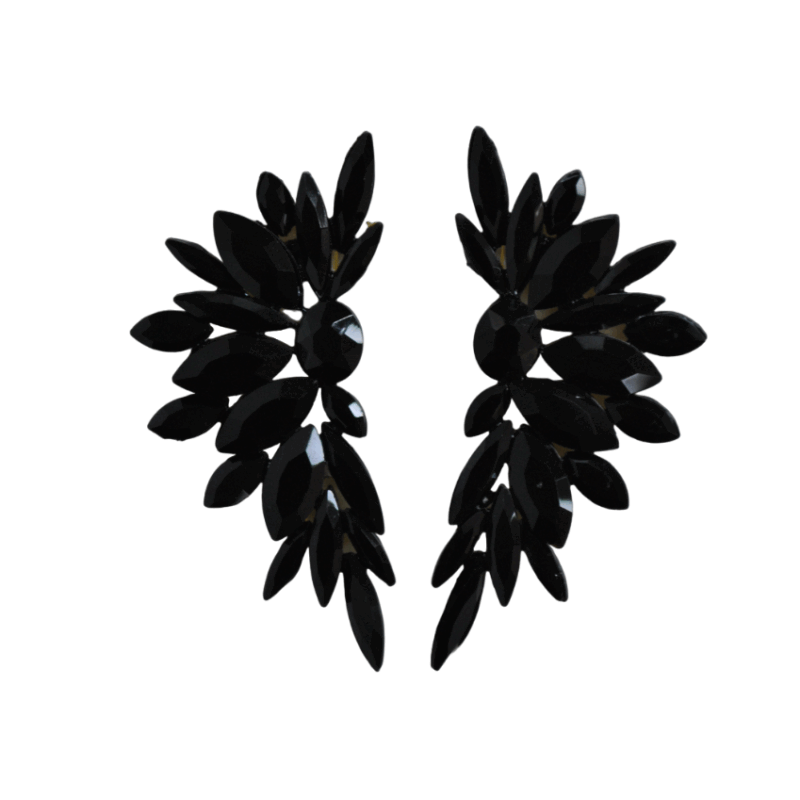 Pendientes negros cristal