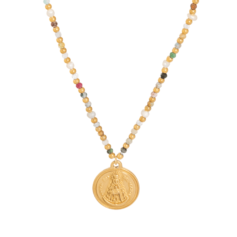 Colgante perlas Virgen del Rocio