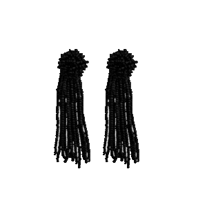 Pendientes largos negros