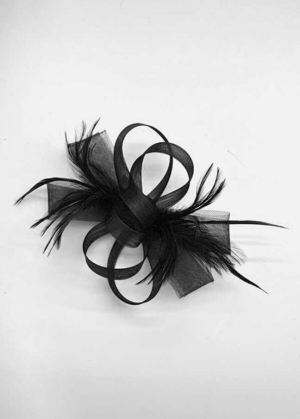 Flor tocado mediano negro