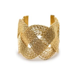 Brazalete dorado trenza
