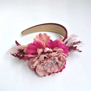 Diadema rosa nude y fucsia