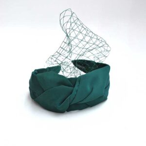 Diadema verde botella redecilla