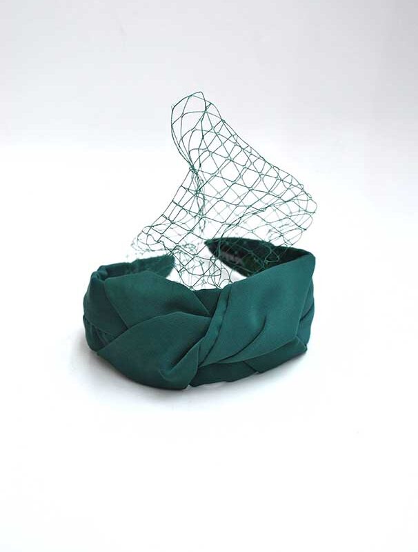 Diadema verde botella redecilla