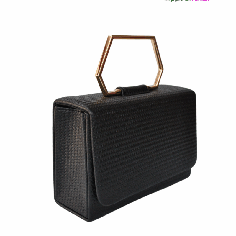 Bolsito clutch negro asa