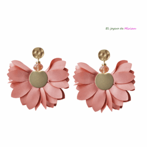 Pendientes coral pétalos