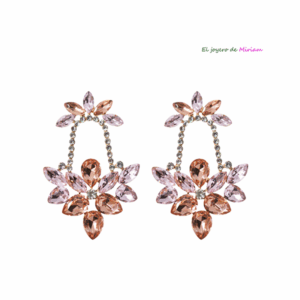 Pendientes fiesta combi rosa