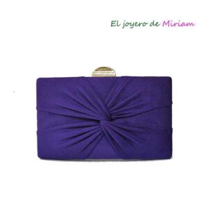 Clutch morado oscuro frunce