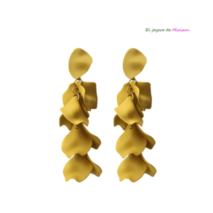 Pendientes pétalos mostaza