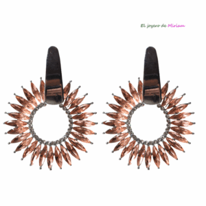 Pendientes salmón y plata