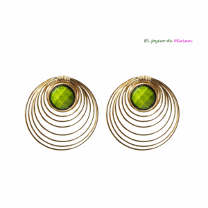Pendientes verdes espiral