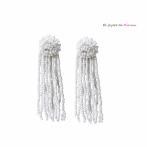 Pendientes largos perlas