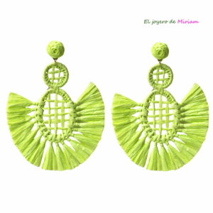 Pendientes verde lima xxl