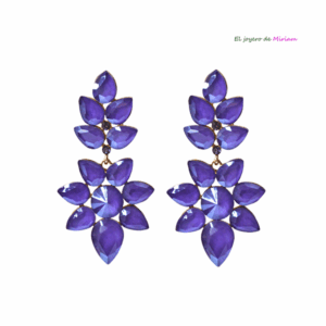 Pendientes morados cristal