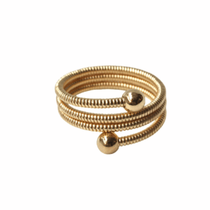 Pulsera dorada espiral