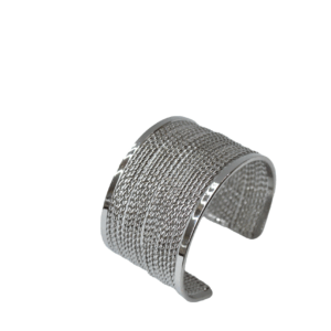 Brazalete plateado cadenitas