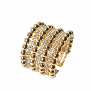 Brazalete dorado con cristales