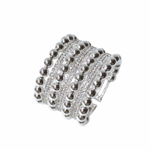 Brazalete plateado con cristales