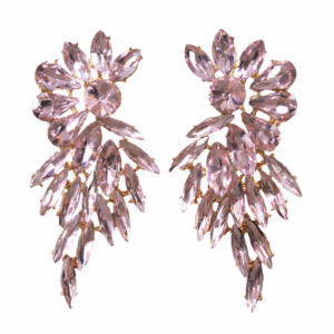 Pendientes largos rosa nude