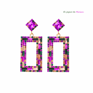 Pendientes bugamvilla largos