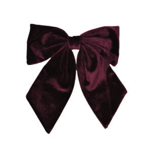Clip o lazo pelo terciopelo granate