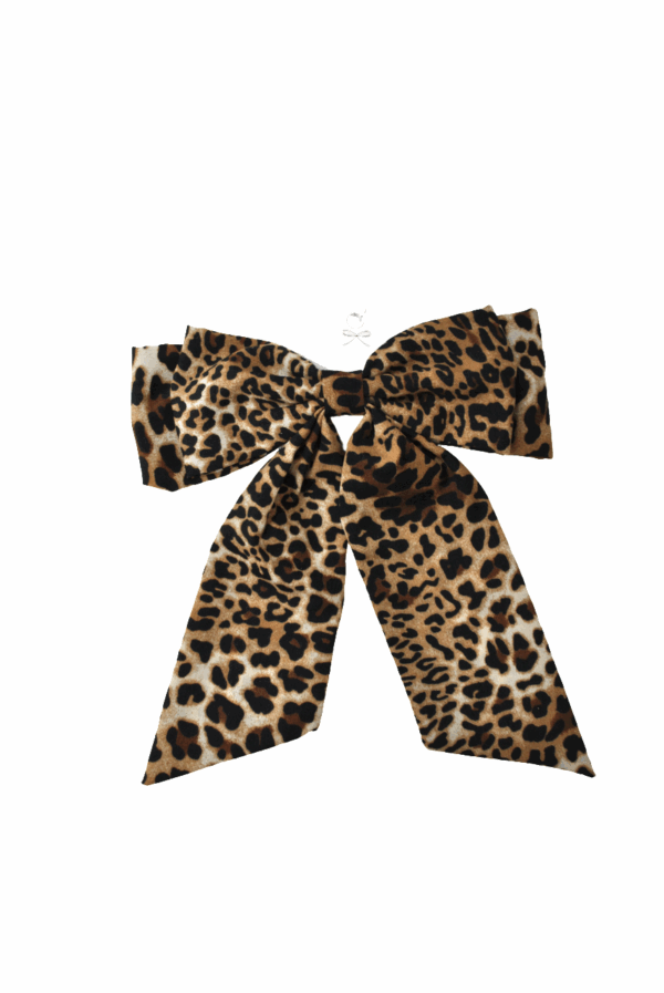 Clip o lazo grande pelo animal print