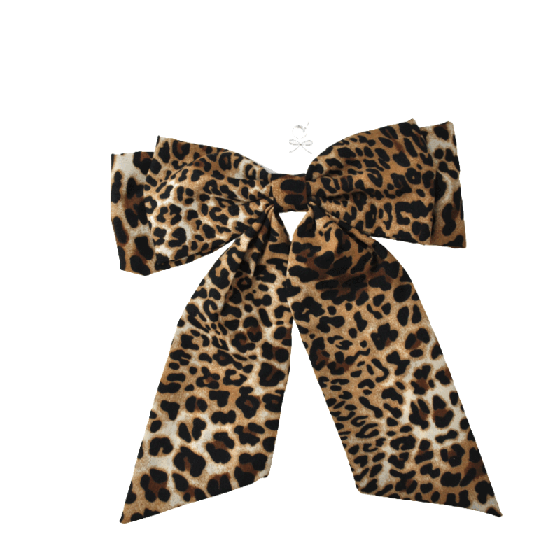 Clip o lazo grande pelo animal print