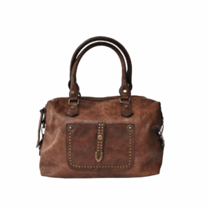 Bolso marrón tachuelas