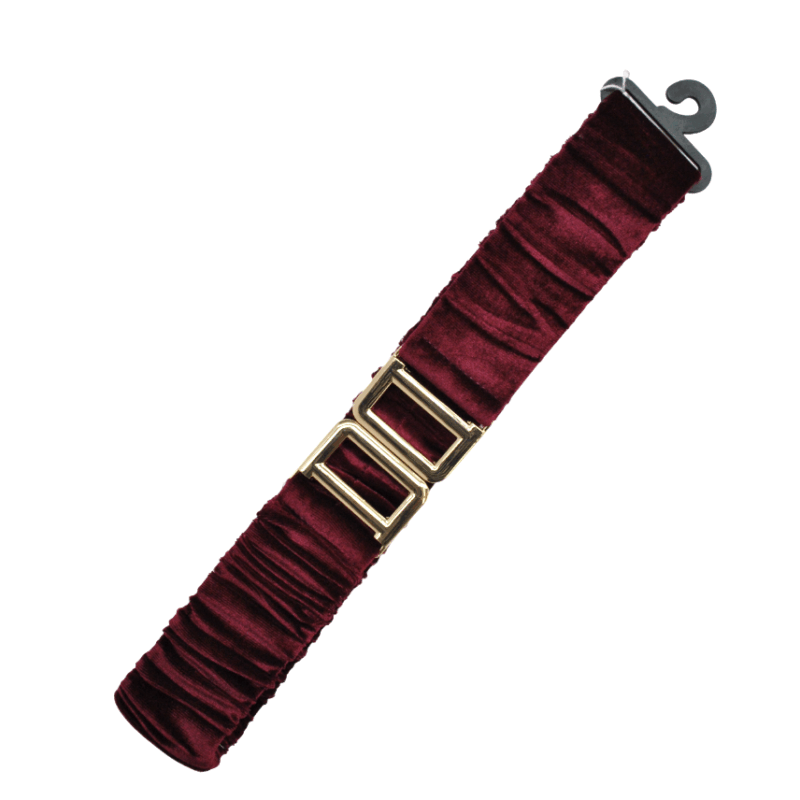 Cinturón granate terciopelo
