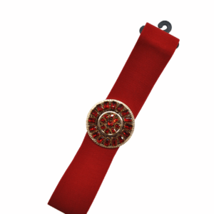 Cinturón rojo cristales