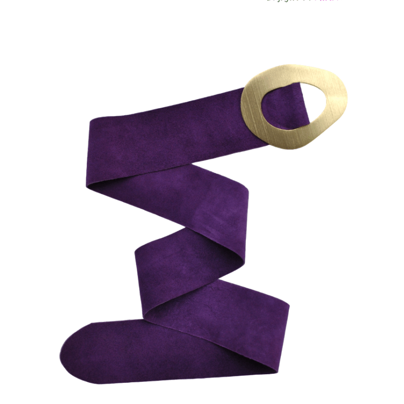 Cinturón morado y dorado