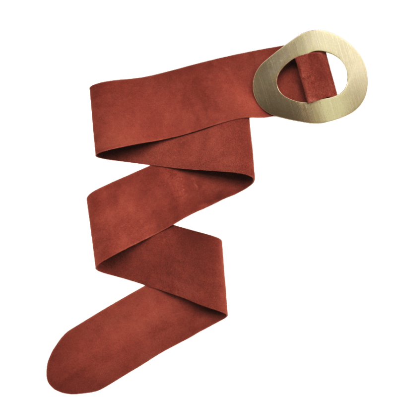 Cinturón teja hebilla oro