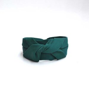 Diadema tela verde botella