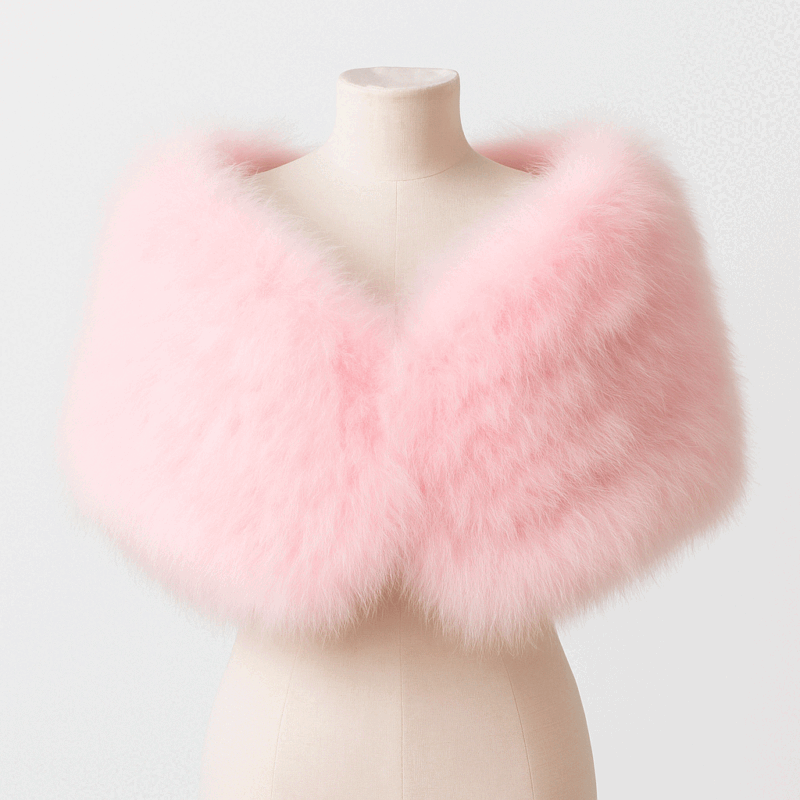 Estola de hombro rosa