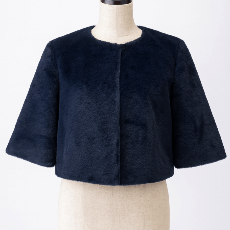 Estola o capa pelo azul marino