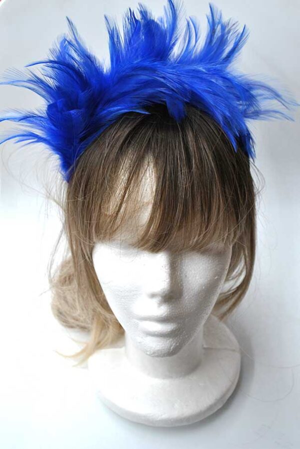 Diadema plumas azul klein - Imagen 3