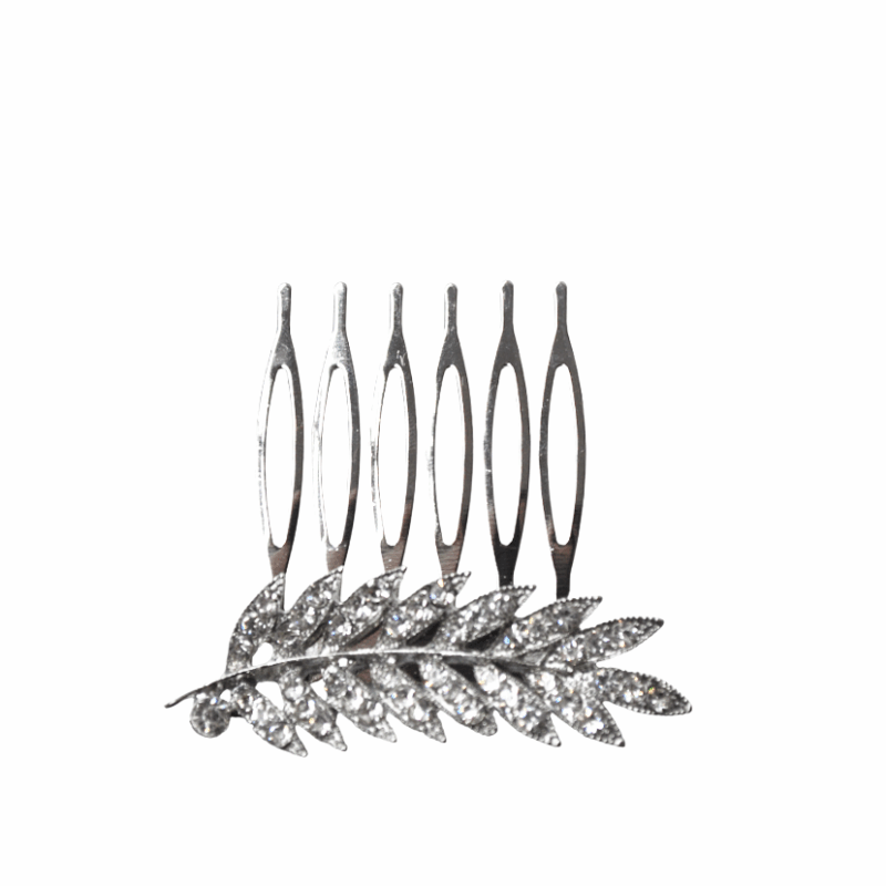 Peineta de fiesta plateada