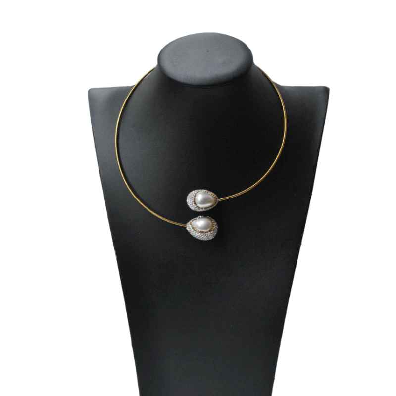 Choker dorada brillantes