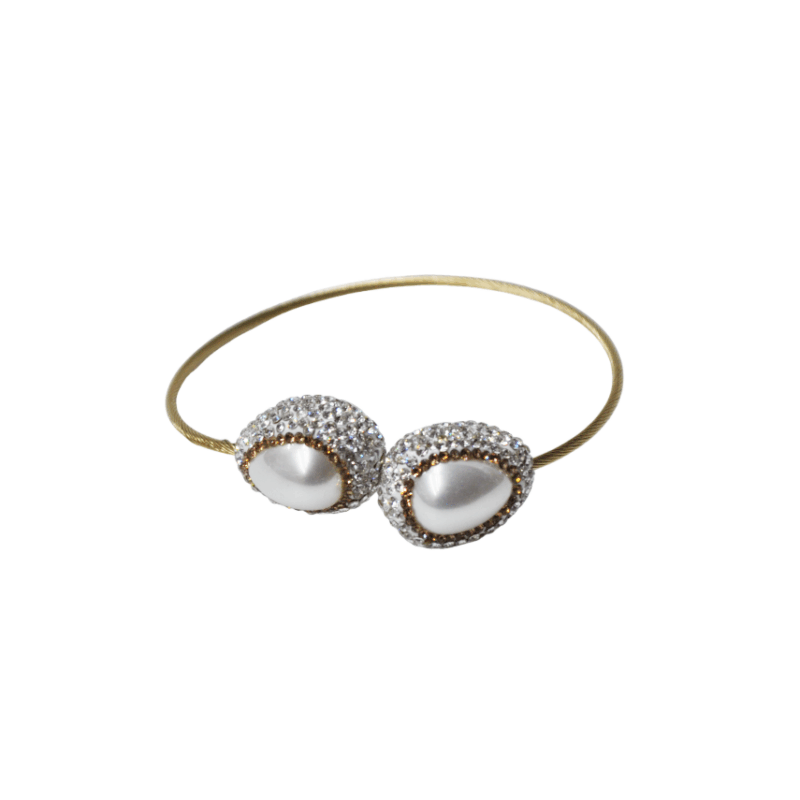 Brazalete dorado brillantes