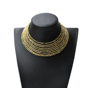 Choker dorada cuentas