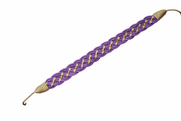 Fajín morado metalizado y oro - Imagen 2