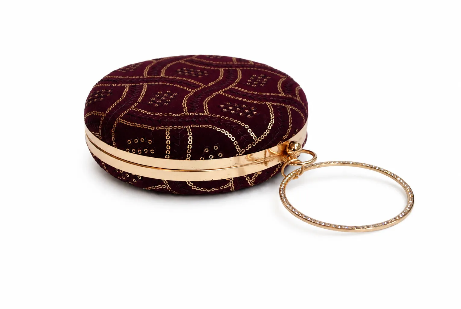 Clutch granate bordados - Imagen 3