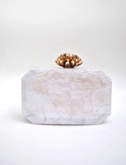 Clutch joya blanco nácar - Imagen 3