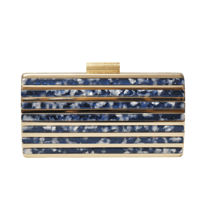 Clutch nácar azul marino