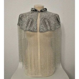 Capa de fiesta joya plateada