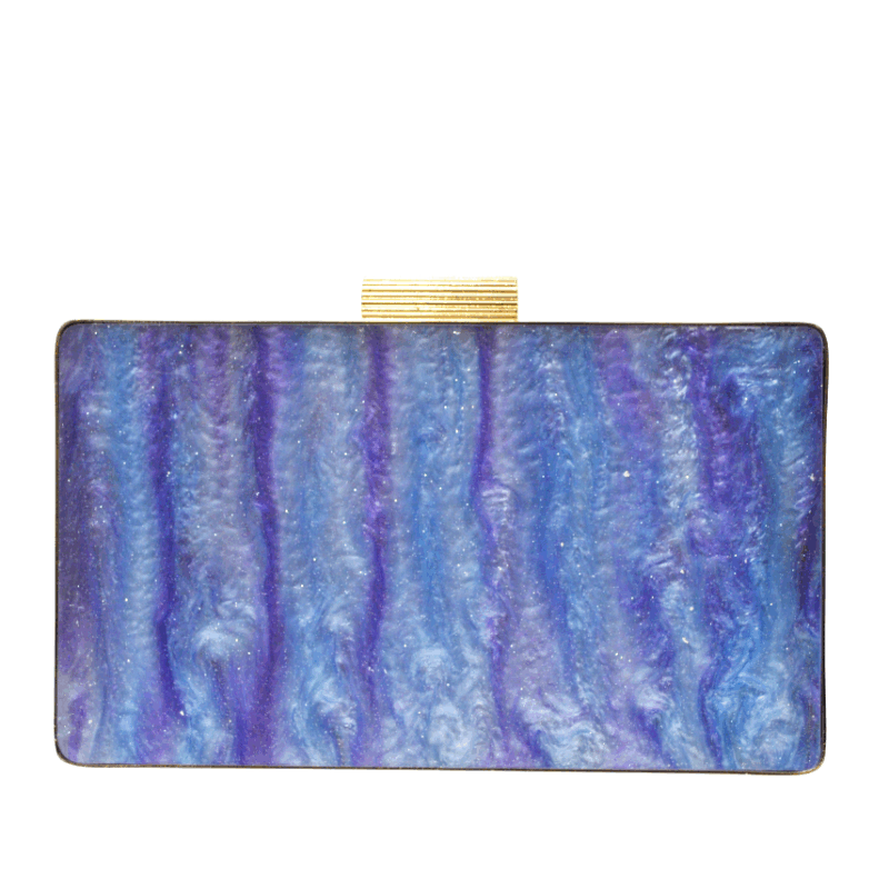 Bolso clutch cajita nácar