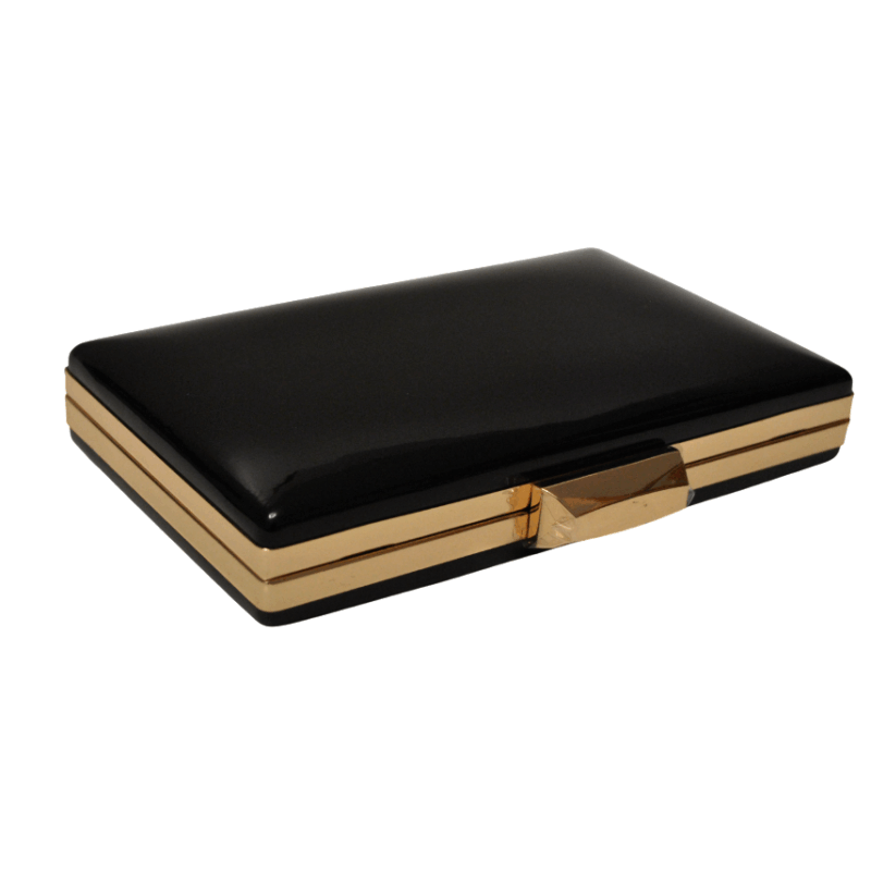 Bolso de fiesta clutch charol negro